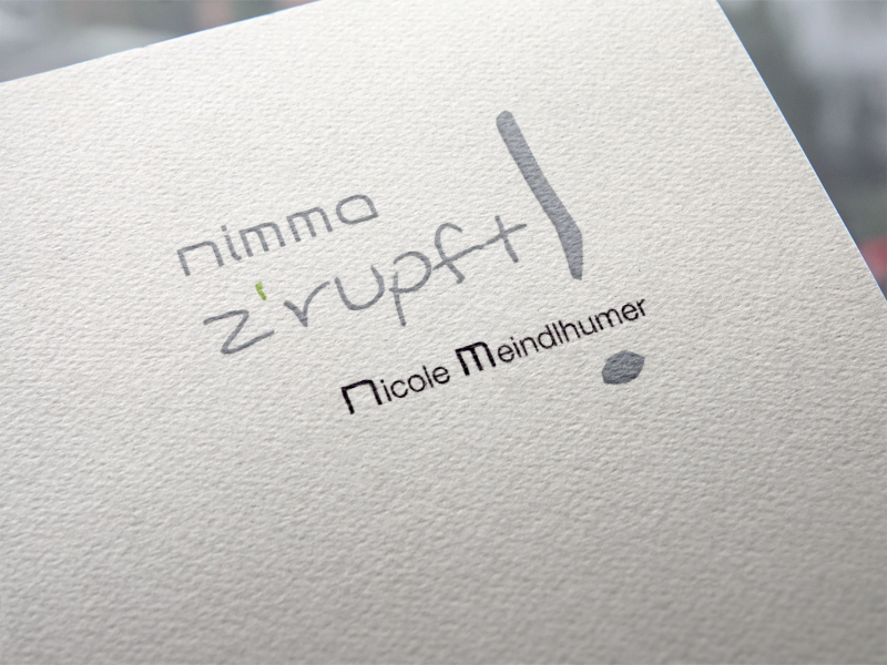 Nimma zrupft Logoentwicklung