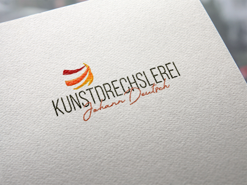 Kunstdrechslerei Deutsch Logoentwicklung