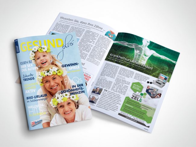 Metazell Inserat Gesund plus