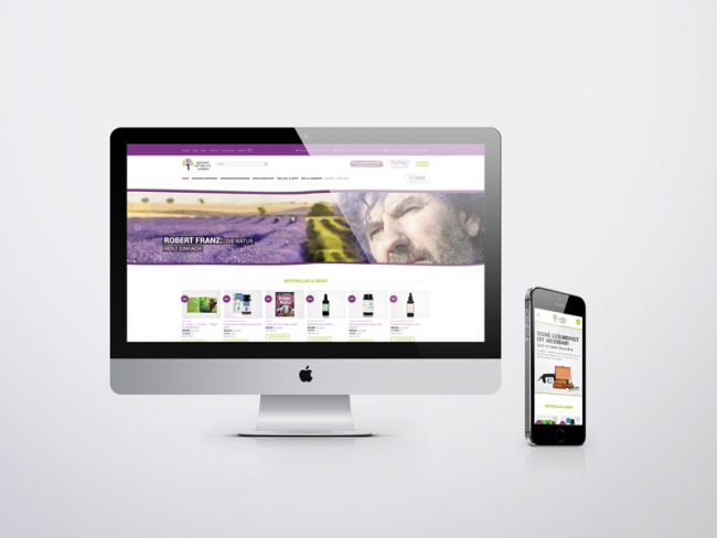 Gesund natürlich leben onlineshop mit produktbbildern