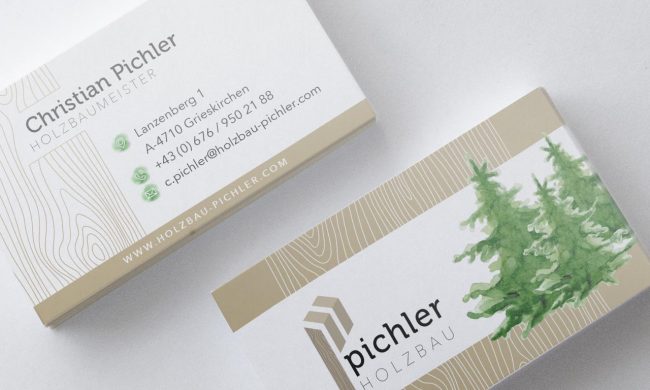 Pichler Holzbau Visitenkarten